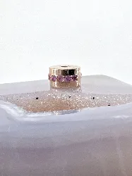 charm pandora metal clip espaceur rang scintillante rose