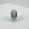 charm pandora murano blanc à motifs  argent 925 millième (22 ct) 3,16g