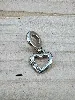 charm /pendentif coeur avec stress t1 x 2 cm argent 925 millième (22 ct) 1,8g