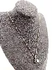 collier agnès b. coeur orné de strass argent 925 millième (22 ct) 4,49g