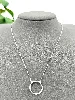 collier argent et pendentif cercle argent 925 millième (22 ct) 2g