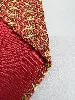 cravate hermès 100% soie fond rouge avec motifs dorés