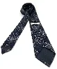 cravate lagonda 100% soie fond bleu marine à motif check