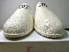 espadrilles / mocassins chanel logo noir sur le cuir d'agneau beige