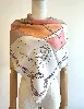 foulard / carré 90 hermès cheval de mer en soie fond beige