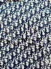 foulard / carré christian dior trotter en soie monogram bleu et rouge