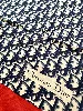 foulard / carré christian dior trotter en soie monogram bleu et rouge