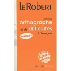 livre dictionnaire d'orthographes & de difficultés du français - poche+