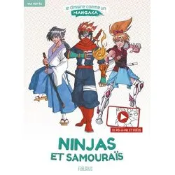 livre je dessine comme un mangaka - ninjas et samouraïs