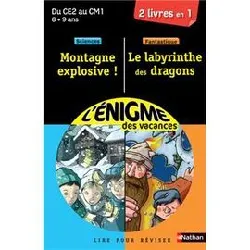 livre l'énigme montagne explosive/le labyrinthe des dragons du ce2 au cm1
