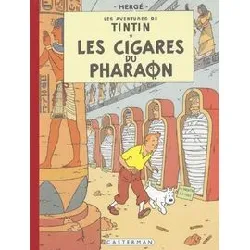 livre les aventures de tintin - les cigares du pharaon