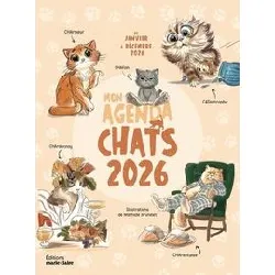 livre mon agenda chats - edition 2026