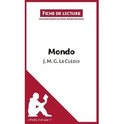 livre mondo de j. m. g. le clézio (fiche de lecture)