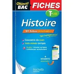 livre objectif bac fiches détachables histoire term l/es