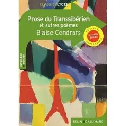 livre prose du transsibérien et autres poèmes