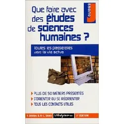 livre que faire avec des étude de sciences humaines ?