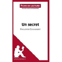 livre un secret de philippe grimbert - fiche de lecture