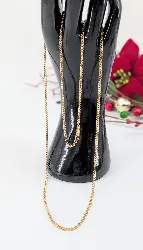 longue chaîne maille gourmette or 750 millième (18 ct) 19,61g