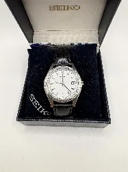 montre seiko 7n42 9030 bracelet cuir noir