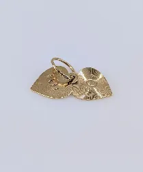 pendentif double coeurs en or gravés "toi" et "moi" or 750 millième (18 ct) 0,77g