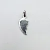 pendentif en argent demi coeur  argent 925 millième (22 ct) 1,65g