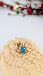 pendentif scarabée en or et turquoise or 750 millième (18 ct) 2,69g