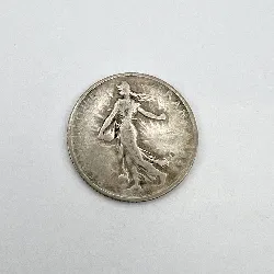 pièce 1 franc semeuse 1918 argent 835 millième 4,86g