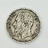 pièce 5 francs leopold ii 1873 argent 900 millième 24,76g