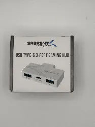 sabrent hub de gaming usb type-c 3 ports pour asus rog ally - léger, portable, plug and play, charge pd3.0, ports usb-a et usb-c, 