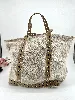 sac cabas vanessa bruno en lin couleur sable et cuir taille m