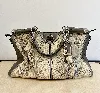 sac coach maddison pinnacle en cuir gris embossé python