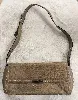 sac le tanneur baguette en cuir marron beige effet python
