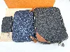 sac louis vuitton bandoulière trio messenger édition limitée en cuir bleu