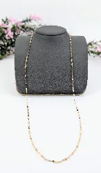 sautoir / long collier maille fantaisie or 750 millième (18 ct) 3,55g