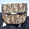 set d'accessoires dior vintage en toile monogrammée beige et marron avec finitions en cuir marron