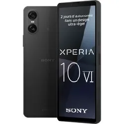smartphone sony xperia 10 vi noir 128go 5g