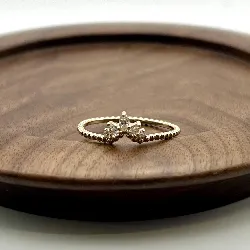 20004510 bague perlée centrée d'oxydes t58