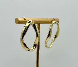 3122309 boucles d'oreilles l'anneau de möbius en acier doré t2 x 3 cm