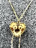 31231675 collier coeur en acier doré longueur ajustable