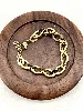 31234121 bracelet chaîne maille ovale moyen en acier doré l21 cm