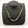 31234150 collier chaîne maille ovale moyen en acier doré l50 cm