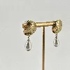 3124809 boucles d'oreilles coqille avec pendentif perle synthétiques t1,3 x 4 cm