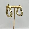 3607909 boucles d'oreilles créoles en forme coeur en acier doré t3,8 x 3,8 cm