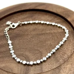 87419118 bracelet rivière serti d'oxydes l18 cm argent 925 millième (22 ct) 2,45g