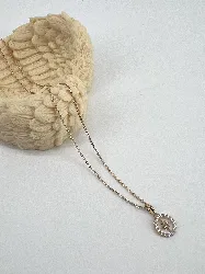 97429145 collier avec pendentif oxydes et étoile l45 cm