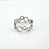 bague argent avec motifs ronds ajourés t53 argent 925 millième (22 ct) 1,48 g