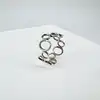 bague argent avec motifs ronds ajourés t53 argent 925 millième (22 ct) 1,48 g