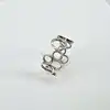 bague argent avec motifs ronds ajourés t53 argent 925 millième (22 ct) 1,48 g
