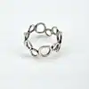bague argent avec motifs ronds ajourés t53 argent 925 millième (22 ct) 1,48 g