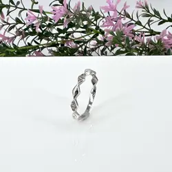 bague argent demi alliance d'oxydes t49,5 argent 925 millième (22 ct) 0,97g